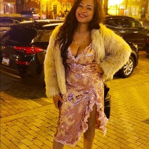 NBD Pink Sequin Dress